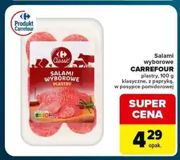 Globi Salami wyborowe w posypce pomidorowej plastry Carrefour Classic oferta