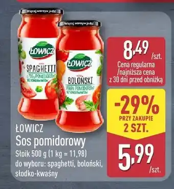 ALDI Sos pomidorowy spaghetti Łowicz oferta