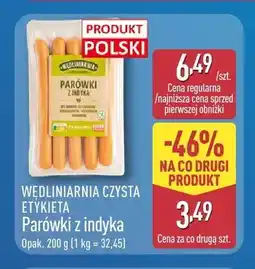ALDI Parówki z indyka Wędliniarnia Czysta Etykieta oferta