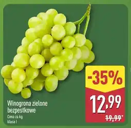 ALDI Winogrona zielone bezpestkowe oferta