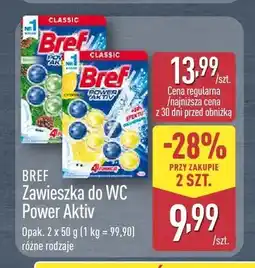 ALDI Zawieszka do WC Bref Power Aktiv Lemon oferta
