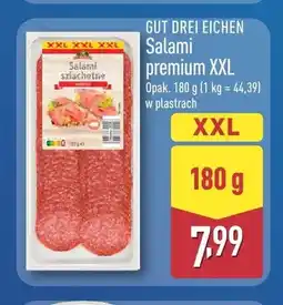 ALDI Salami premium XXL Gut Drei Eichen w plastrach oferta