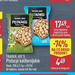 ALDI Pistacje kalifornijskie solone Trader Joe's oferta