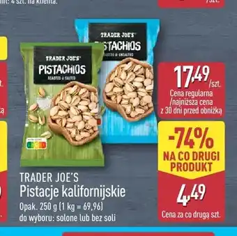 Pistacje kalifornijskie solone Trader Joe's