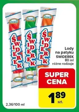 Carrefour Express Lody na patyku Świderek Koral oferta
