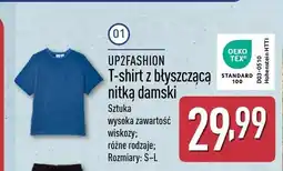 ALDI T-shirt z błyszczącą nitką damski UP2FASHION oferta