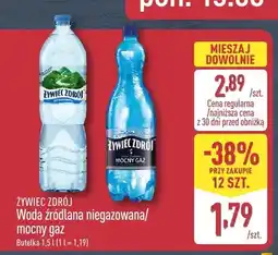 ALDI Woda źródlana niegazowana Żywiec Zdrój oferta