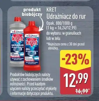 Udrażniacz do rur w granulkach Kret