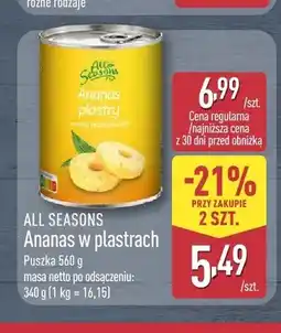 ALDI Ananas w plastrach All Seasons oferta