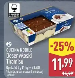 ALDI CUCINA NOBILE Deser włoski Tiramisu oferta
