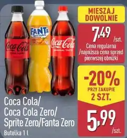 ALDI Coca Cola/ Coca Cola Zero/ Sprite Zero/ Fanta Zero oferta