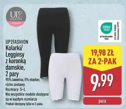ALDI UP2FASHION Kolarki/Legginsy z koronką damskie, 2 pary oferta