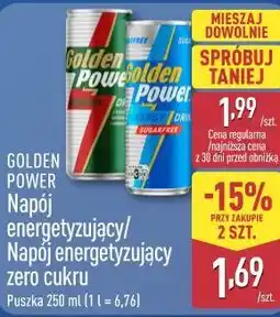 ALDI GOLDEN POWER Napój energetyzujący/Napój energetyzujący zero cukru oferta