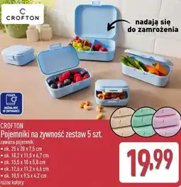 ALDI CROFTON Pojemniki na żywność zestaw 5 szt oferta