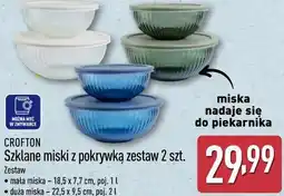 ALDI CROFTON Szklane miski z pokrywką zestaw 2 szt oferta