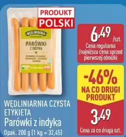ALDI Wedliniarnia Czysta Etykieta Parówki z indyka oferta
