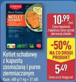 ALDI U Jędrusia Kotlet schabowy z kapustą zasmażaną i puree ziemniaczanym oferta