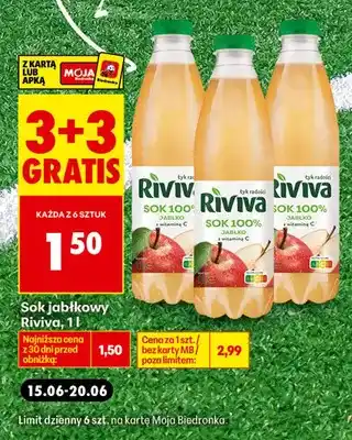 Biedronka Sok jabłkowy Riviva oferta