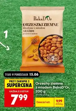 Biedronka Orzechy ziemne z miodem BakaD'Or oferta