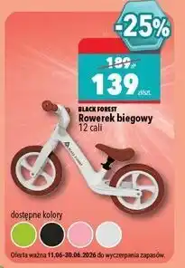 Biedronka Rowerek biegowy 12 Black Forest oferta