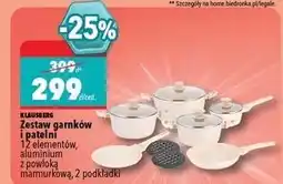 Biedronka Zestaw garnków i patelni z powłoką marmurkową Klausberg oferta