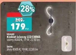 Biedronka Kinkiet led emma 19w złoty Goldlux oferta