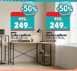 Biedronka Biurko z półkami 100 x 40 70 cm jasny dąb Sanico oferta
