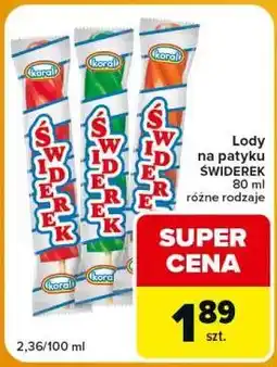 Carrefour Express Koral Świderek Lody na patyku oferta