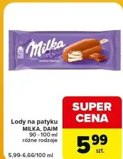 Carrefour Express Milka, Daim Lody na patyku oferta