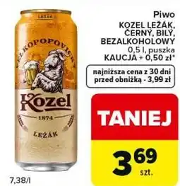Carrefour Express Piwo Kozel Ležák, Černý, Bílý, Bezalkoholowy oferta