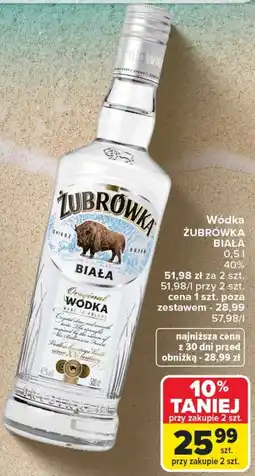 Carrefour Wódka ŻUBRÓWKA BIAŁA oferta