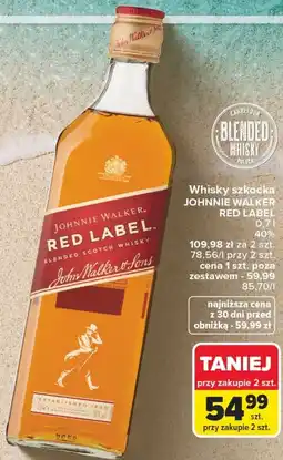 Carrefour Whisky szkocka JOHNNIE WALKER RED LABEL oferta
