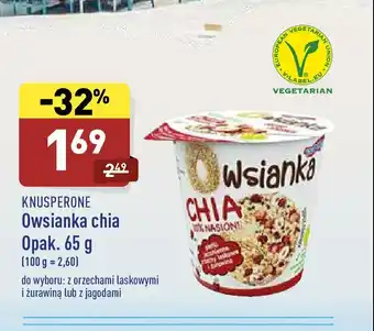 ALDI Owsianka z orzechami laskowymi i żurawiną 1 SZT 65 G oferta