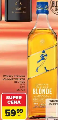 Carrefour Whisky szkocka JOHNNIE WALKER BLONDE oferta