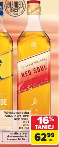 Carrefour Whisky szkocka JOHNNIE WALKER RED SOUL oferta