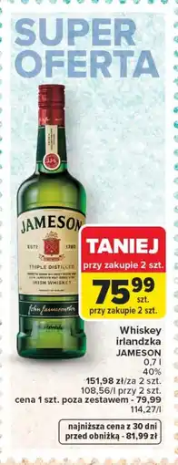 Carrefour Whiskey irlandzka JAMESON oferta