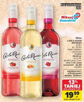 Carrefour Wino CARLO ROSSI REFRESH oferta