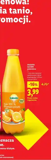 Lidl Solevita Sok 100% pomarańcza oferta