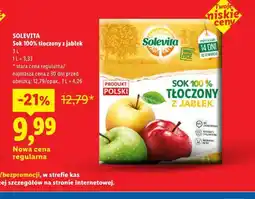 Lidl SOLEVITA Sok 100% tłoczony z jabłek oferta