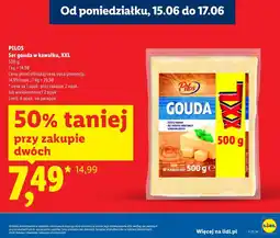 Lidl Pilos Ser gouda w kawałku, XXL oferta