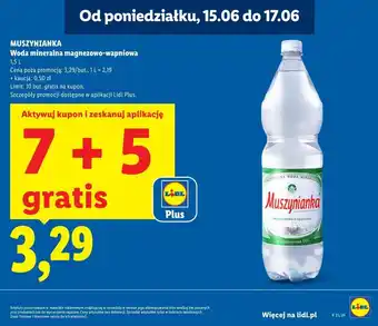 Lidl Muszynianka Woda mineralna magnezowo-wapniowa oferta