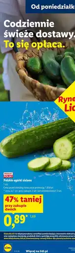 Lidl Polskie ogórki zielone oferta