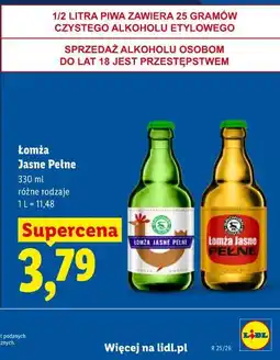 Lidl Łomża Jasne Pełne oferta