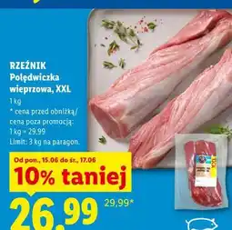 Lidl RZEŹNIK Polędwiczka wieprzowa, XXL oferta