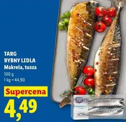 Lidl Targ Rybny Lidla Makrela, tusza oferta