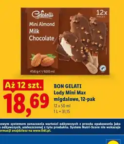 Lidl Bon Gelati Lody Mini Max migdałowe, 12-pak oferta
