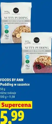 Lidl FOODS BY ANN Pudding w saszetce oferta