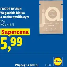 Lidl FOODS BY ANN Wegańskie białko o smaku waniliowym oferta