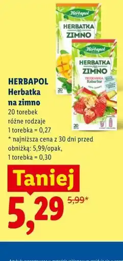 Lidl HERBAPOL Herbatka na zimno oferta