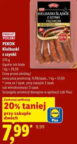 Lidl PIKOK Kiełbaski z szynki oferta